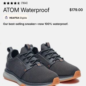 KURU ATOM Waterproof Black and Gray Sneakers